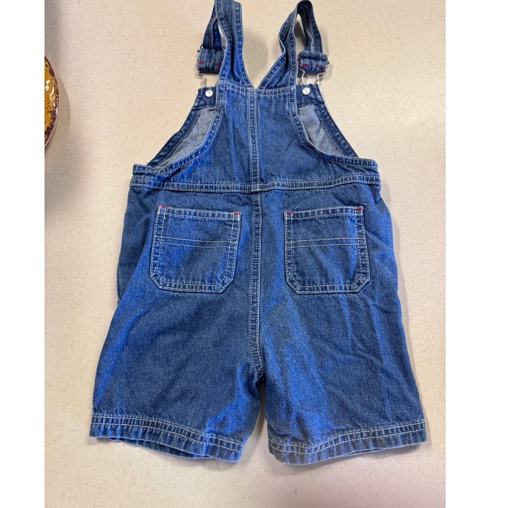 Apples & Oranges Luckenbach Texas Denim Short Kids 12-18 Months Blue Overalls - Picture 2 of 10